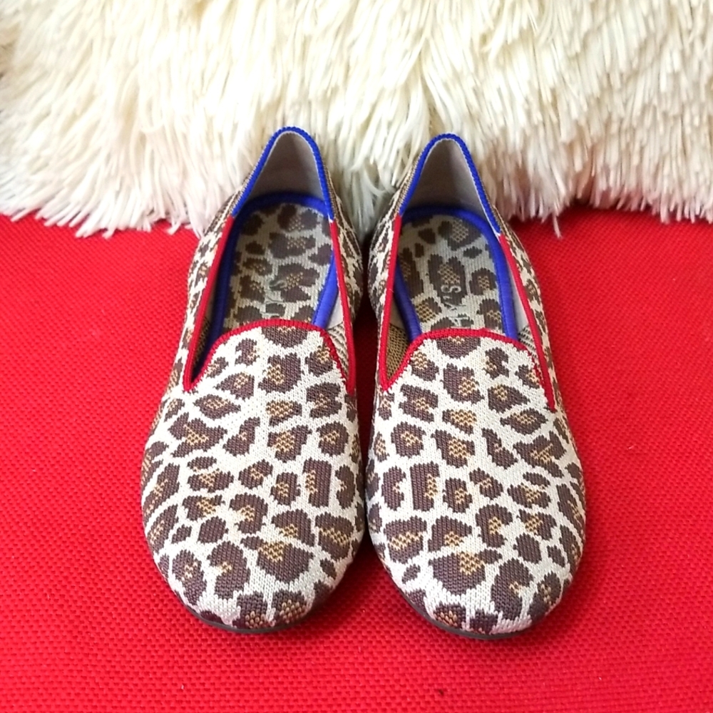 Rothy's Animal Print Loafers with Vibrant Accents